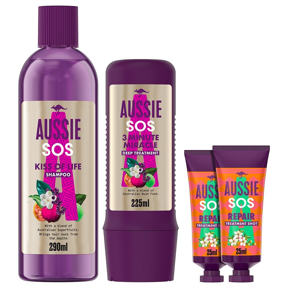 Aussie Hair Care SOS Bundle For Weak & Damaged Hair