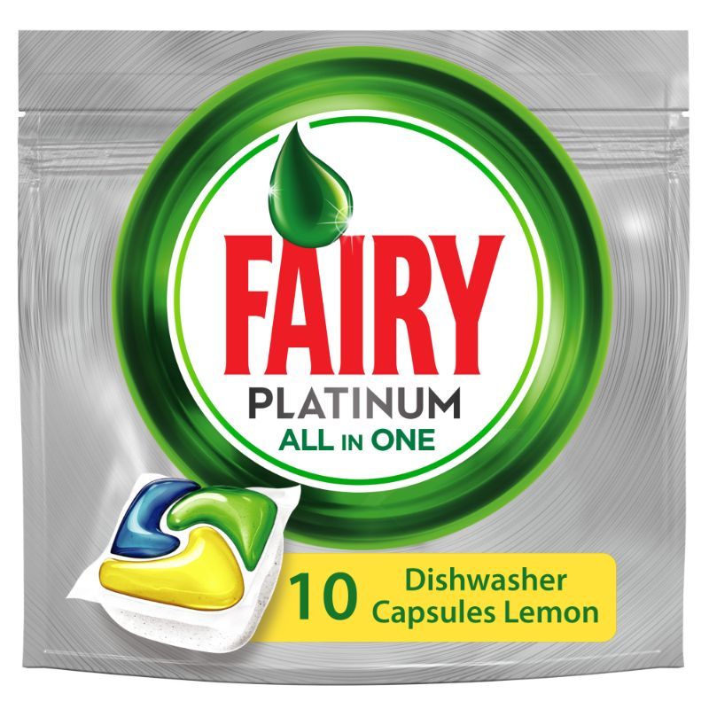 Fairy Dishwasher Detergent Platinum Lemon - 10 Tablets