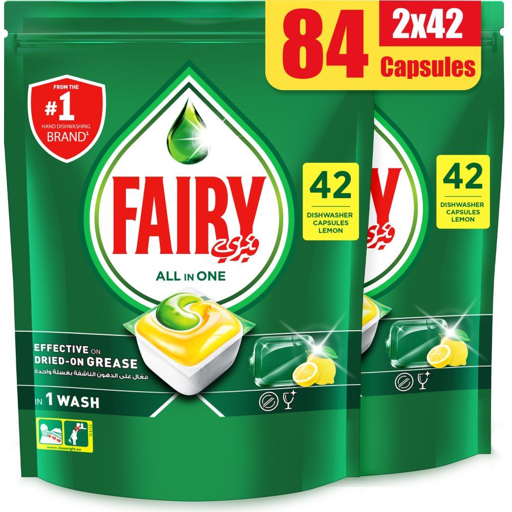 Fairy - All In One Dishwasher Capsules 2 x 42 Count