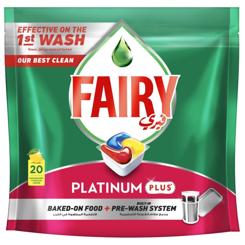  Fairy - Platinum Plus Automatic Dishwashing Capsules, 20 Count