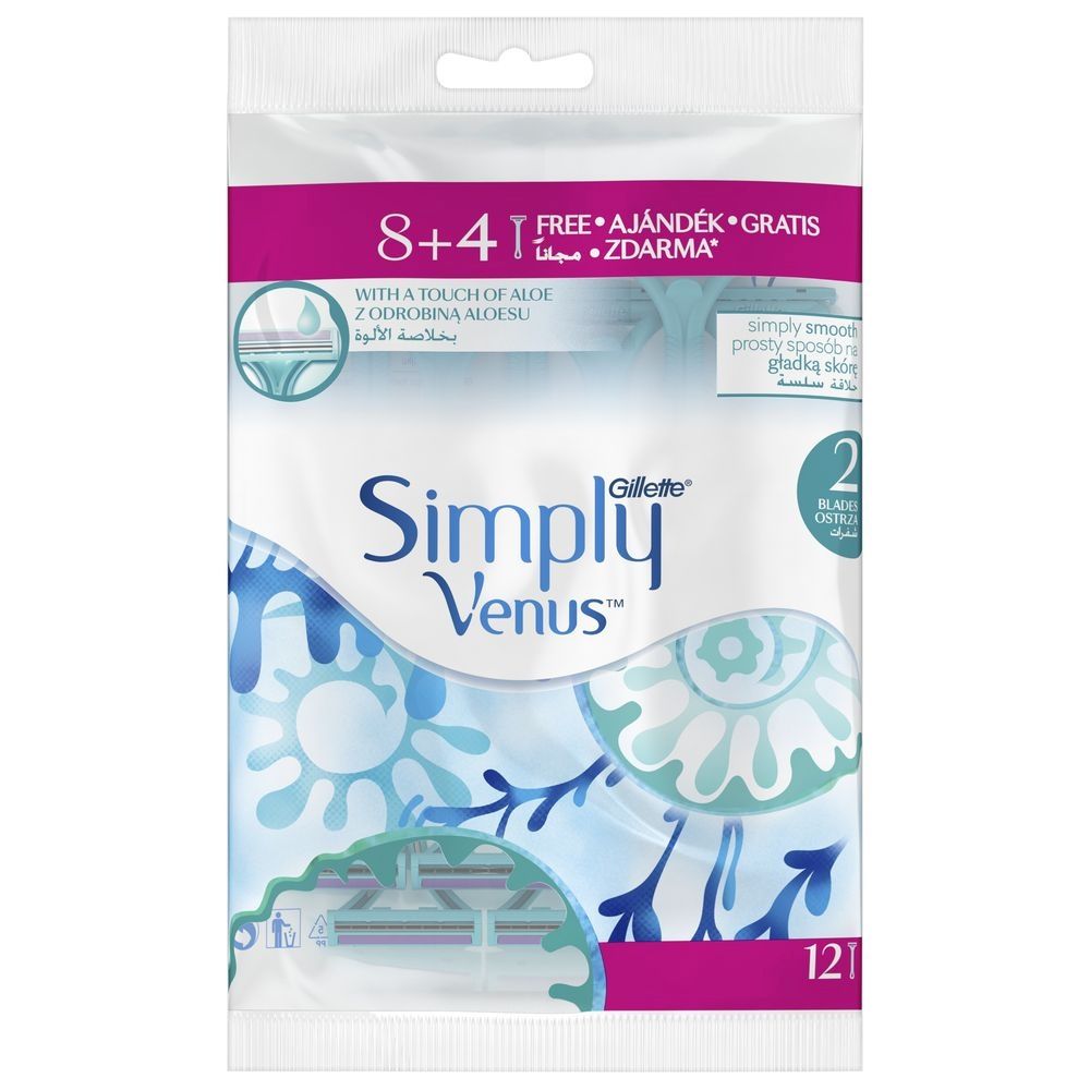 Gillette Simply Venus 2 Disposable Razor 12 Count