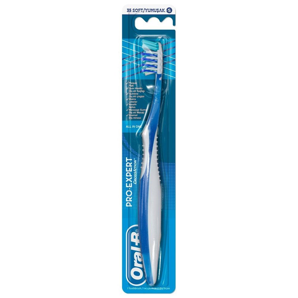 Oral-B Pro-Expert Cross Action All In One 38 Soft Manual Toothbrush 1pc - Assorted