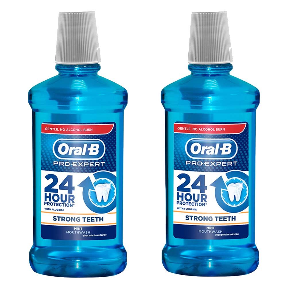 Oral B - Pro-Expert Strong Teeth Mouthwash Dual Pack 500ml