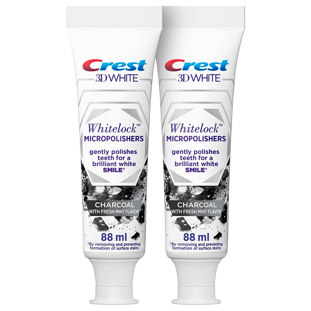 Crest - 3D White Toothpaste W/ Charcoal Pack Of 2