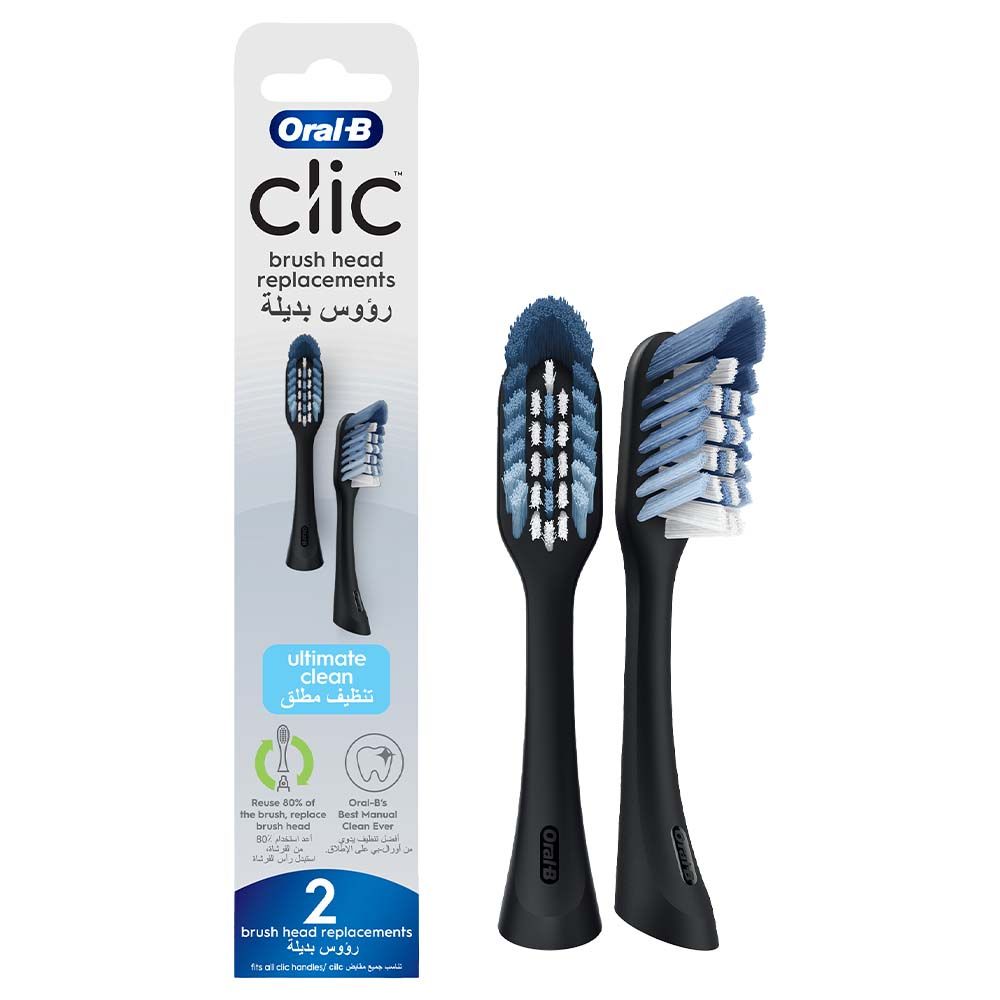 Oral-B - Clic Toothbrush Head Replacements - Pack of 2