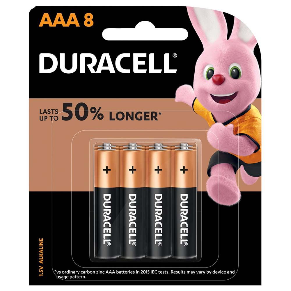 Duracell - Type AAA Alkaline Batteries Pack of 8