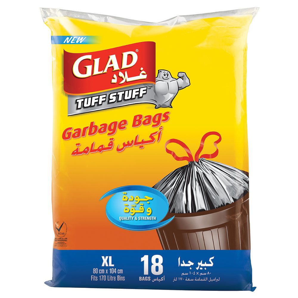 Glad - Tuff Stuff Garbage X-Large Bags 18 count