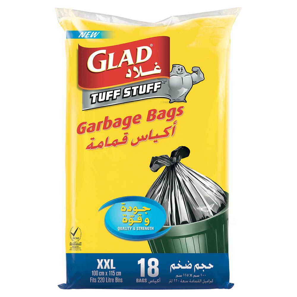 Glad - Tuff Stuff Garbage XX-Large Bags 18 count