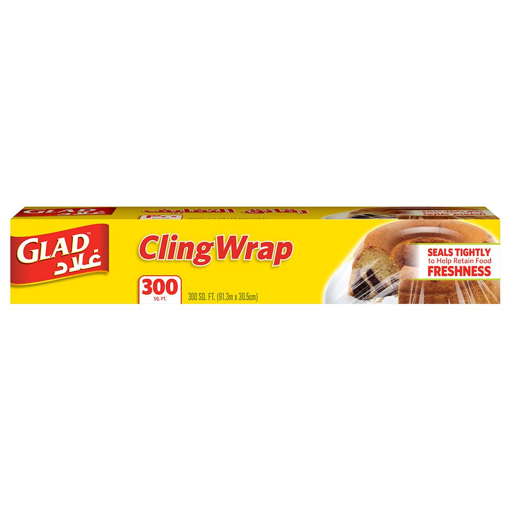 Glad - ClingWrap Plastic Wrap - 300 sq ft Roll 