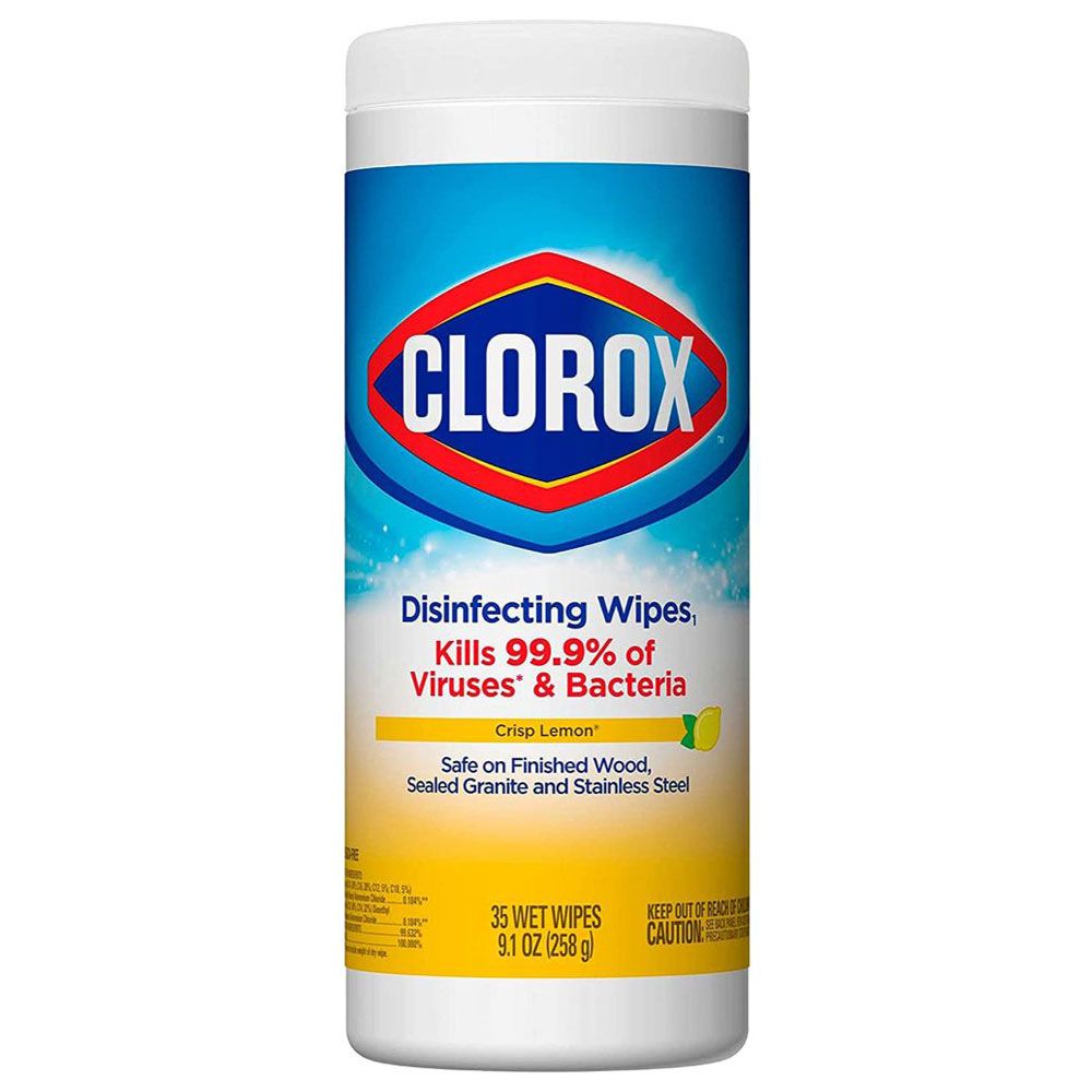 Clorox Disinfecting Wipes Can - Lemon Fresh, 35pcs