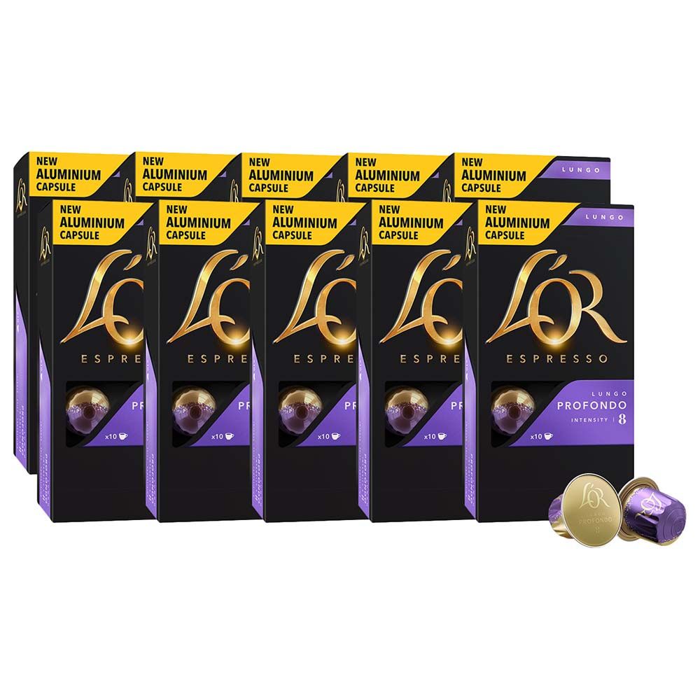 L'OR Espresso Profondo 8+2 Bundle Coffee Capsules 10 Packs