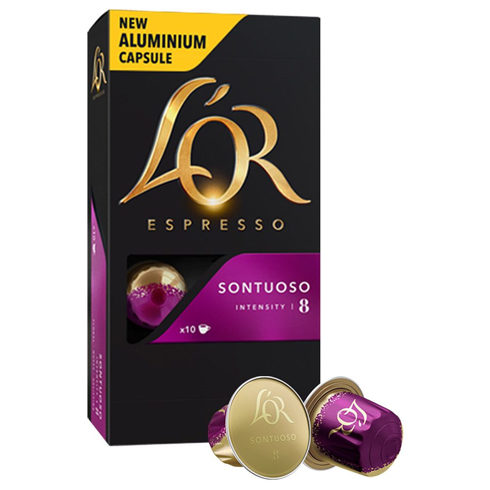 L'OR - Espresso Coffee Sontuoso Intensity 8 - Pack of 10