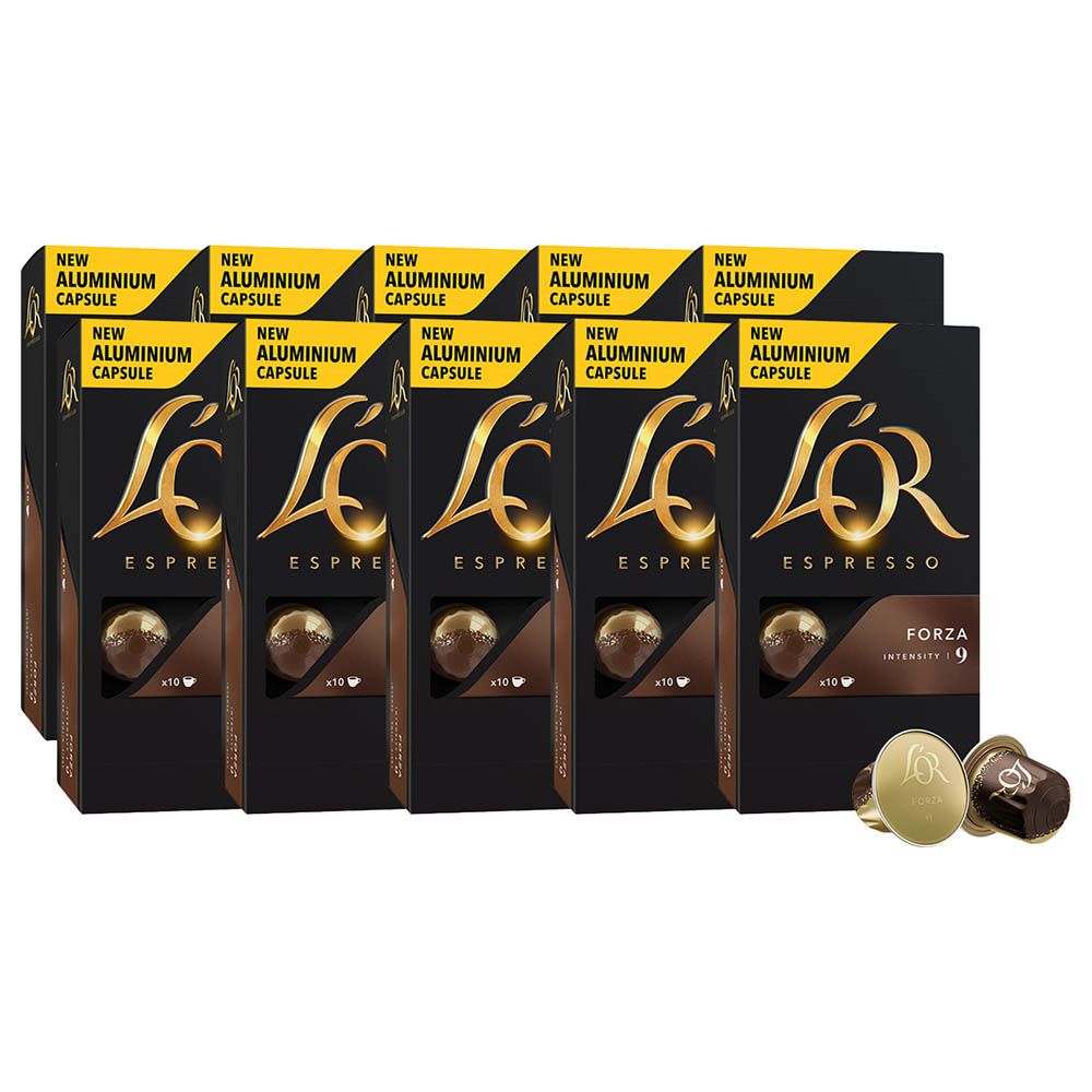 L'OR Espresso Forza 8+2 Bundle Coffee Capsules 10 Packs