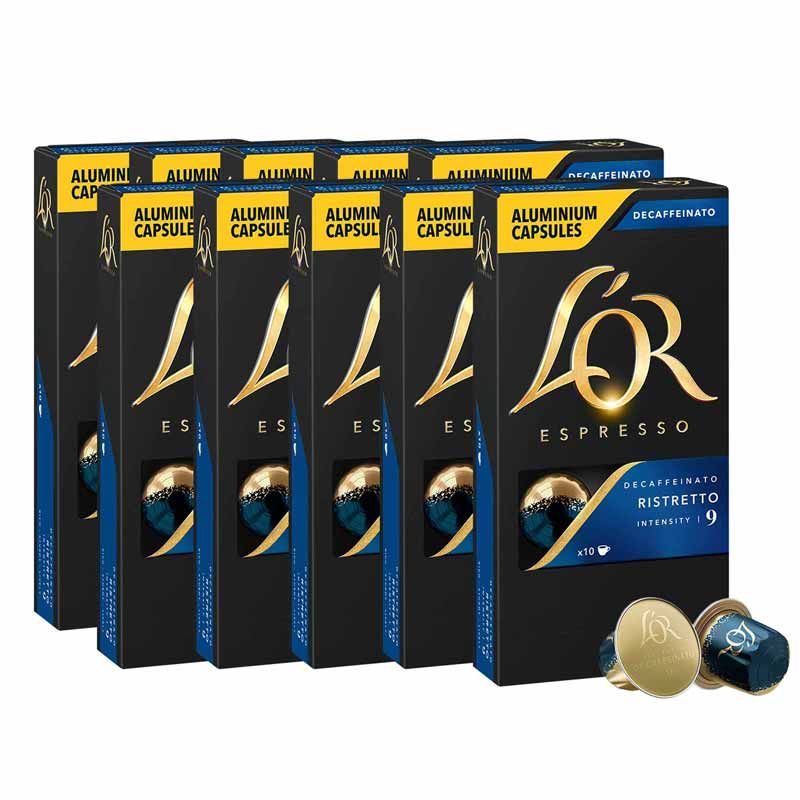 L'OR Ristretto Intensity 9 - 10 packs of 10 Coffee Capsules