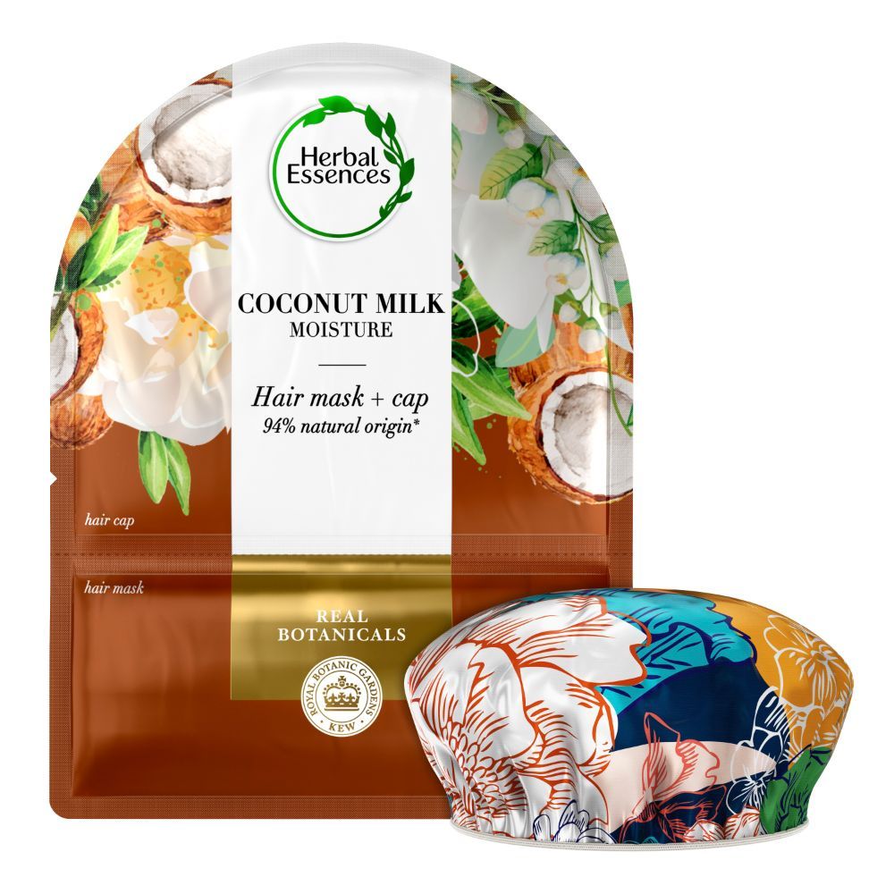 Herbal Essences - Sulfate Free Deep Moisturizing Hair Mask & Cap with Coconut Milk, 20ml