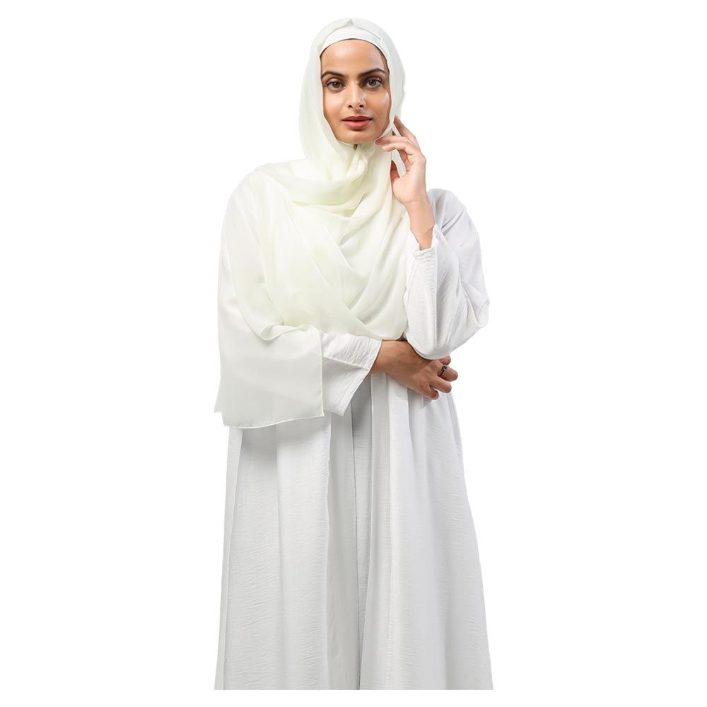 The Modest Company - Sheila Georgette Hijab - Timeless White - XXL