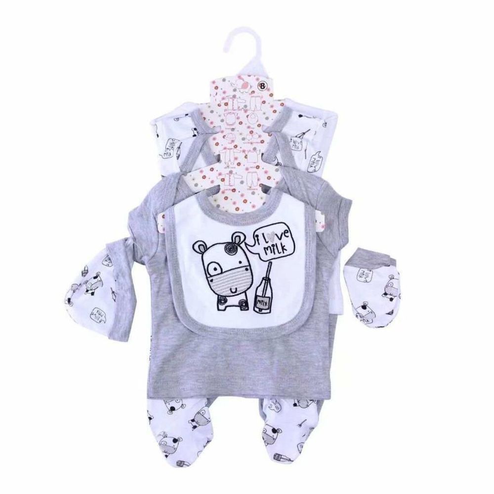 TheMadeonEarth - 8pcs Milkman Newborn Set - Grey