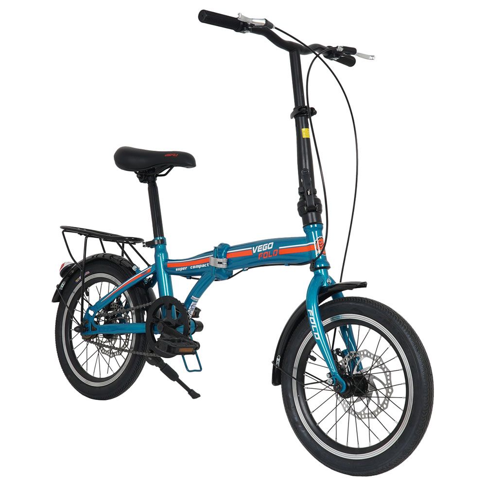 Vego - Fold Single Speed Folding Bicycle 16-inch - Blue