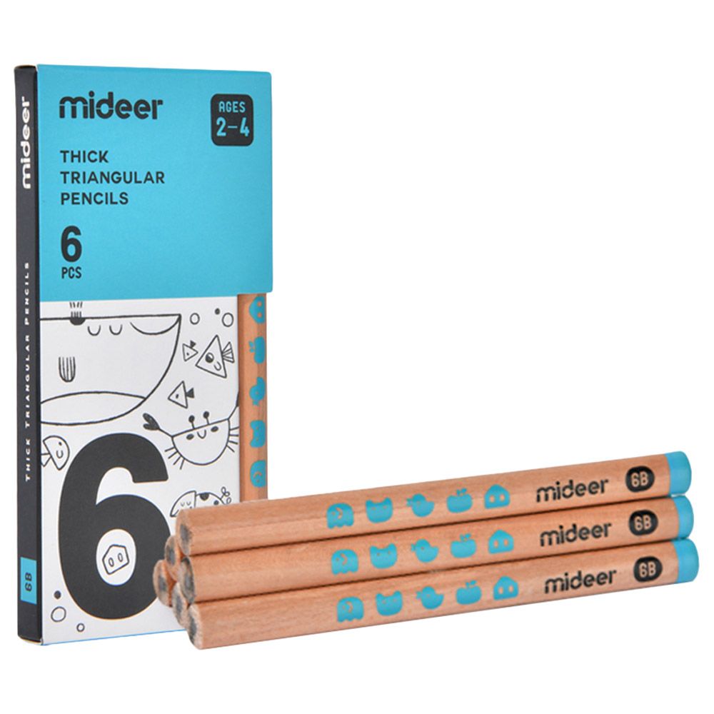 Mideer - Triangular Pencil 6B - 6pcs