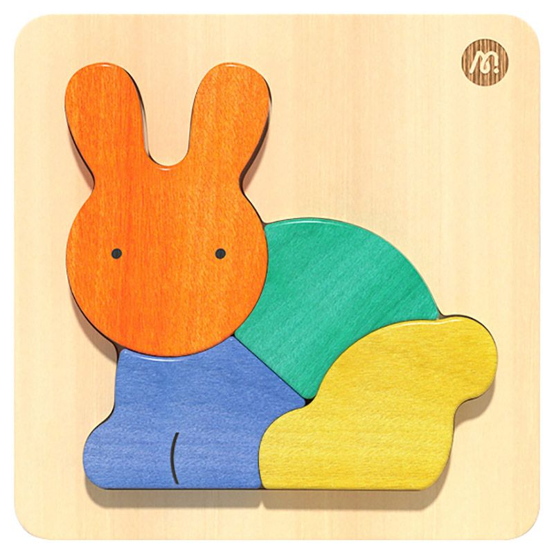 Mideer - Mini Wooden Puzzle - Rabbit - 4pcs