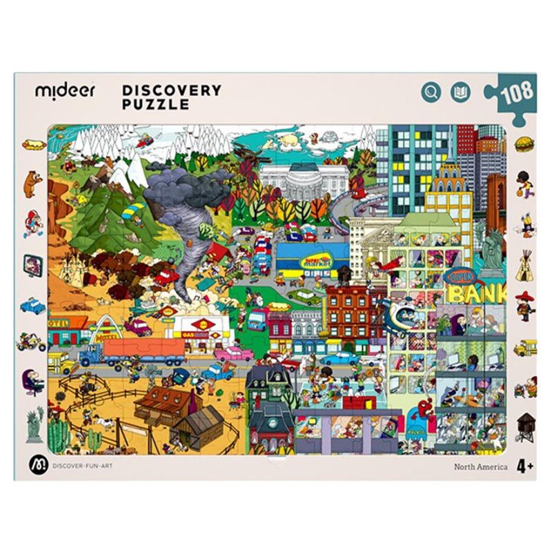 Mideer - Observation Puzzle - North America - 108pcs