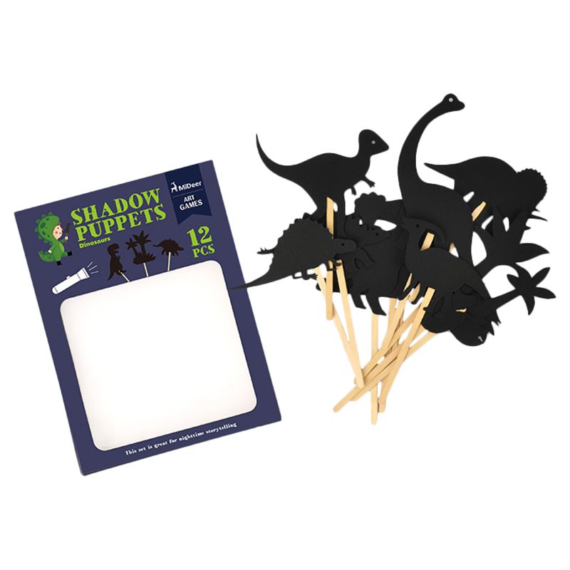 Mideer - Shadow Puppets 12Pcs - Dinosaur