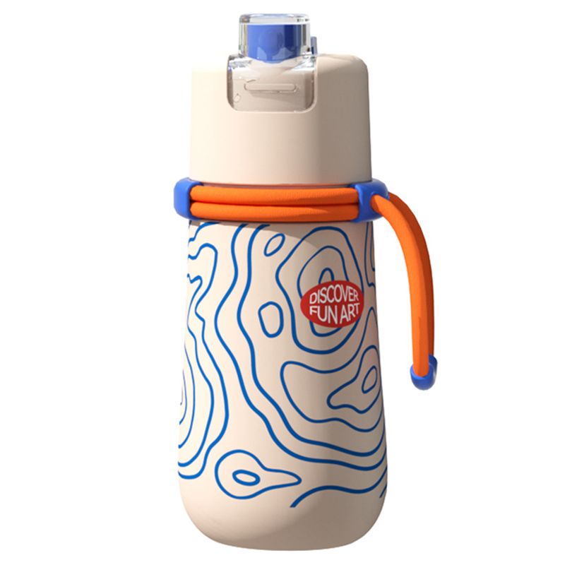 Mideer - Portable Spray Straw Bottle - Sky Blue