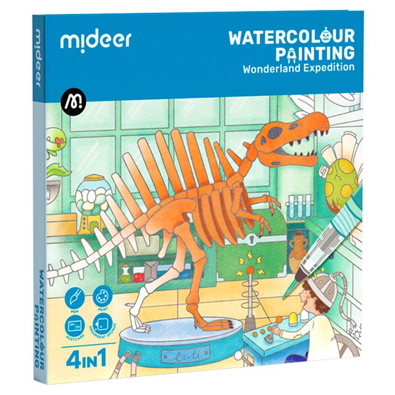 Mideer - 4-In-1 Watercolor Painting Kit - Wonderland Expedition