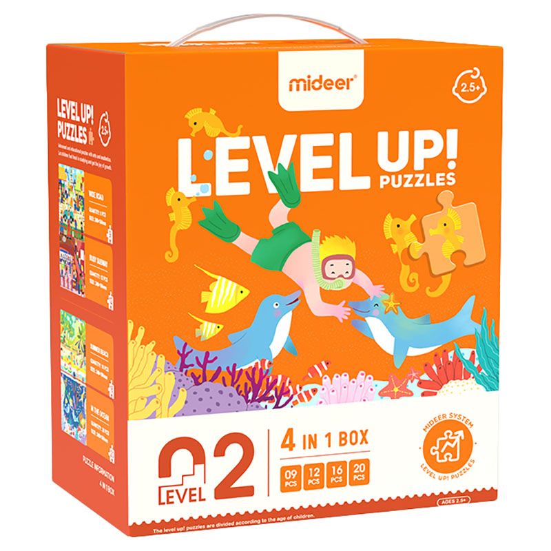 Mideer - 4-in-1 Level Up Puzzles Adventure - Level 2