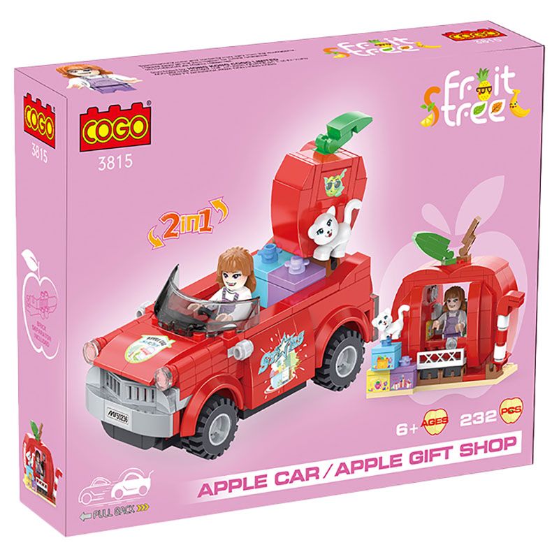 Cogo - 2-in-1 Apple Car/Gift Shop Building Blocks - 232pcs