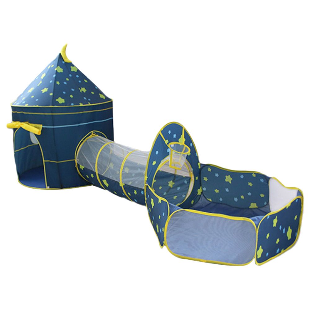 Lovely Baby - Playhouse Tent With Tunnel - Blue