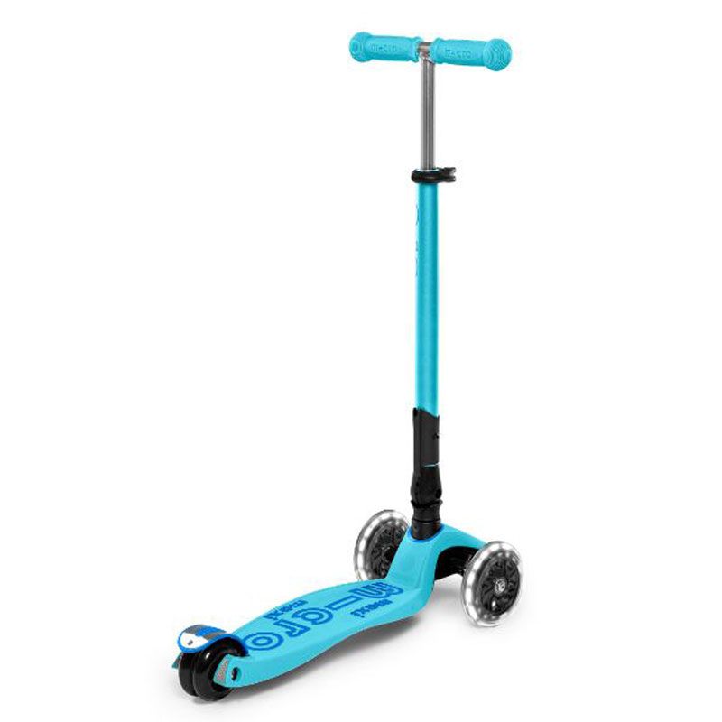 Micro - Maxi Deluxe Foldable Scooter LED Bright Blue