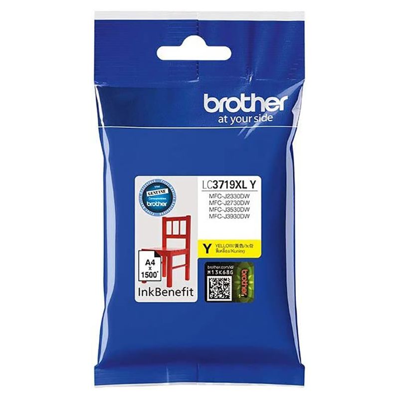 Brother - High Yield Ink Cartridge LC3719XLY - Yellow