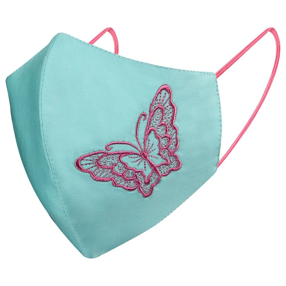 ProMax - 3-Layered Reusable Face Mask - Butterfly - Blue