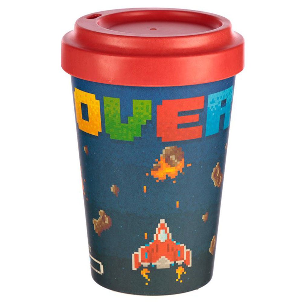 Puckator - Bambootique Game Over Design Travel Mug - Blue