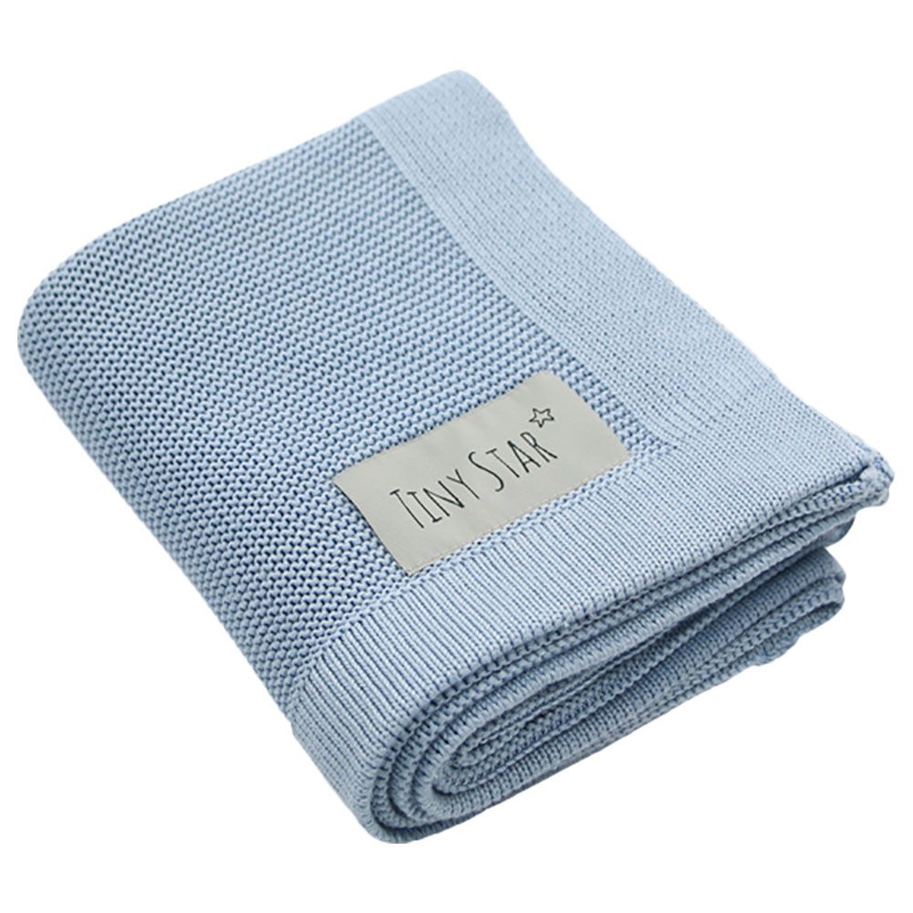 Tiny Star - Bamboo Blanket - Baby Blue