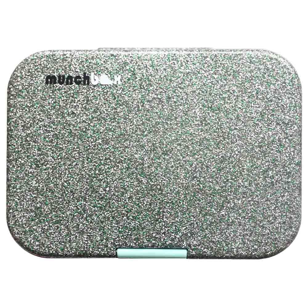 Munchbox - Midi 5 Compartments Sparkle Aqua Lunchbox - Artwork Tray