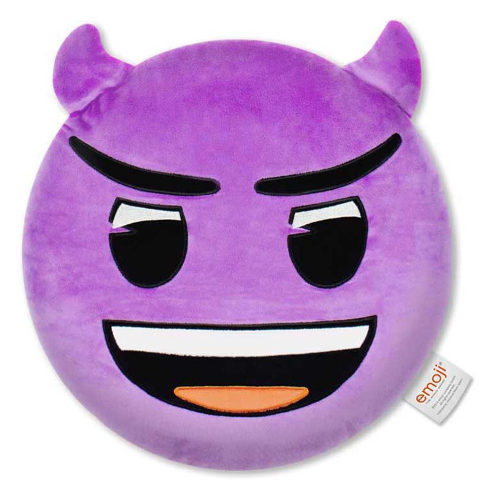 emoji - Pillow Devil Embroidered - Purple