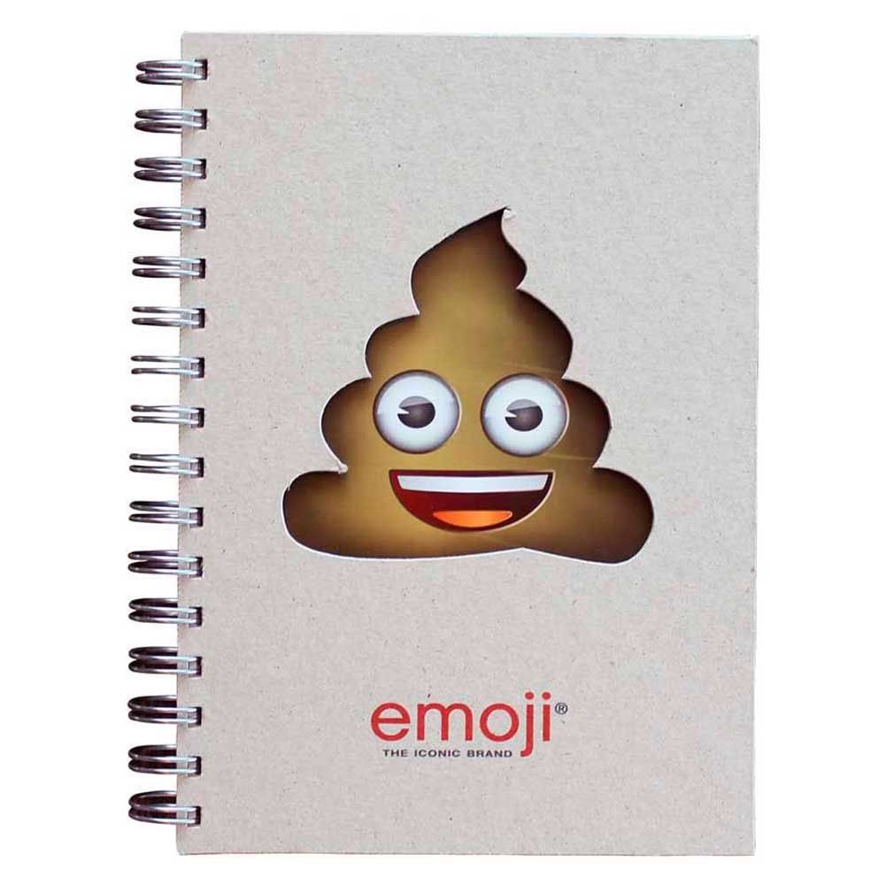 emoji - Poop Wire-O A4 Notebook - Brown