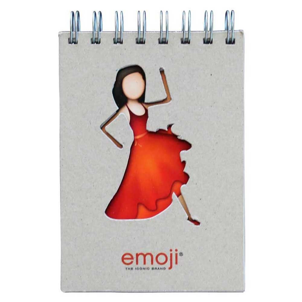 emoji - Flamenca Wire-O A6 Notebook - Red