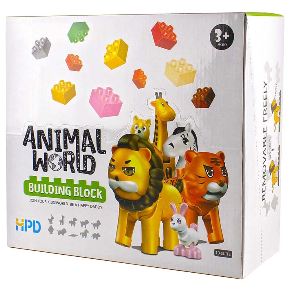 UKR - 10-in-1 Animal World Building Blocks