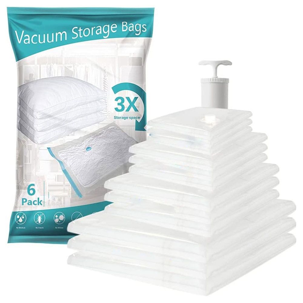 UKR - Vacuum Storage Bags - Clear - 6pcs - M - 50x70 cm