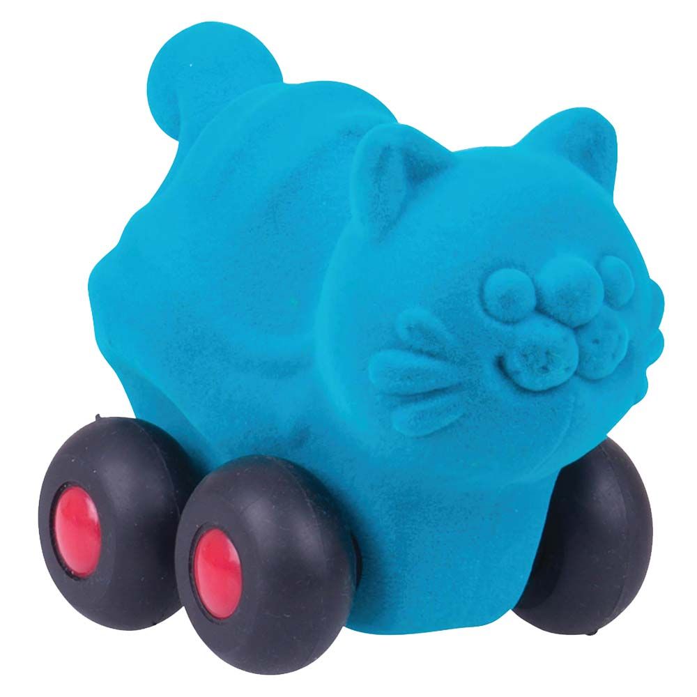 Rubbabu - Aniwheelies Cat Small - Blue