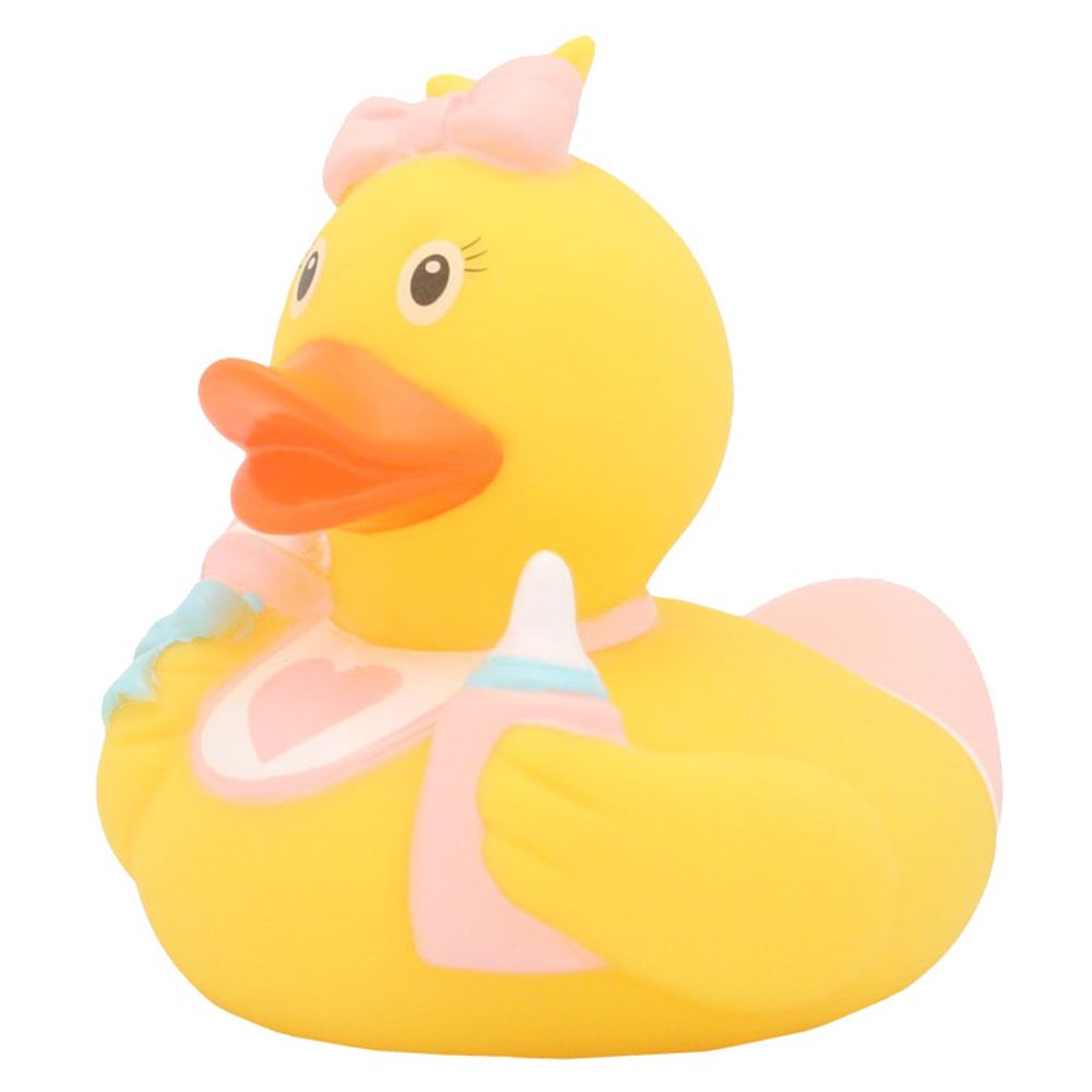 LILALU - Baby Girl Rubber Duck - Yellow & Pink