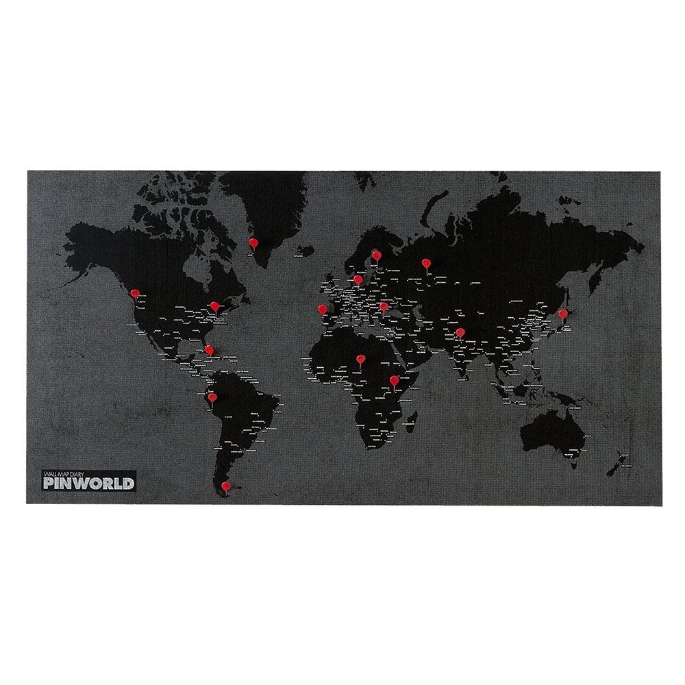 Palomar - Pin World Wall Map - Black