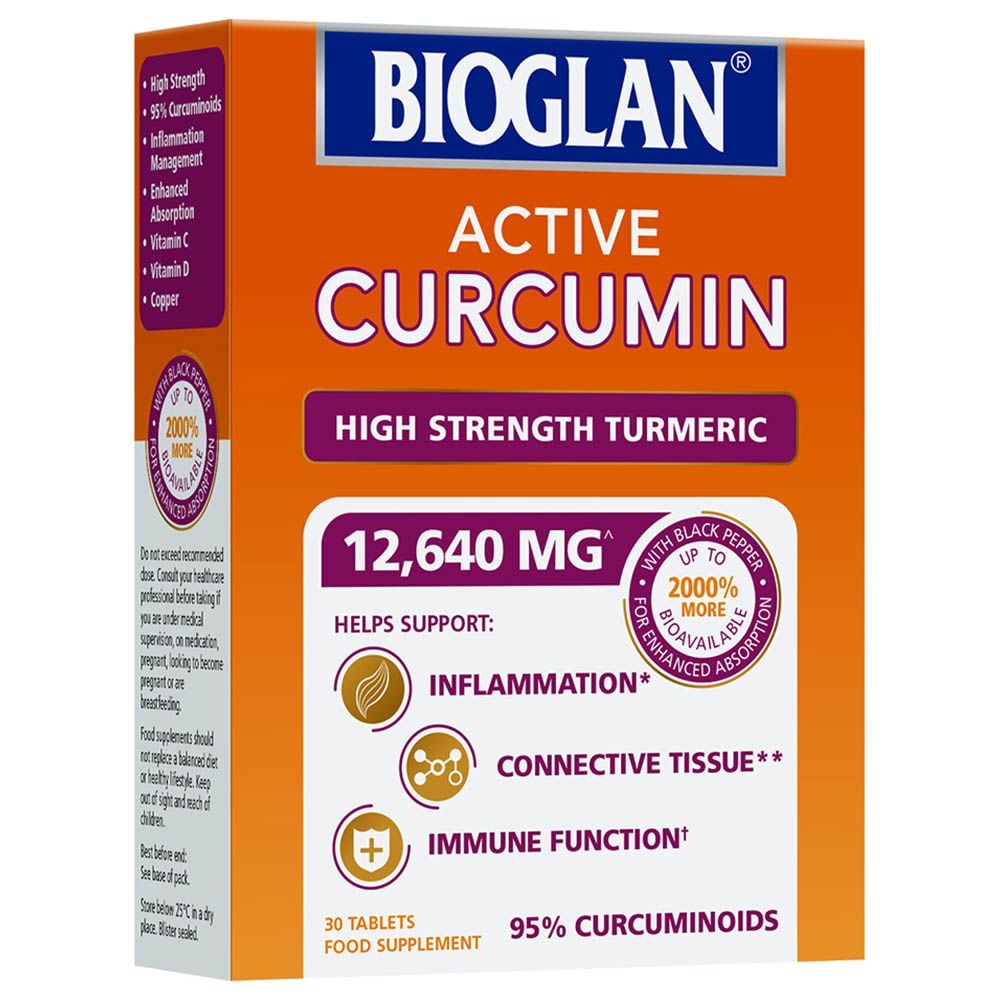 Bioglan - Active Curcumin Tablets Anti Inflammatory 30'S