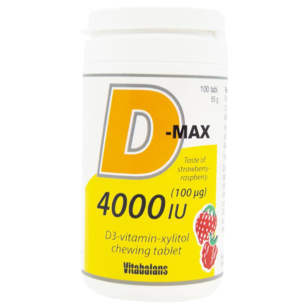 VITABALANS - D-Max Vitamin D3 4000 IU - 100 Tablets