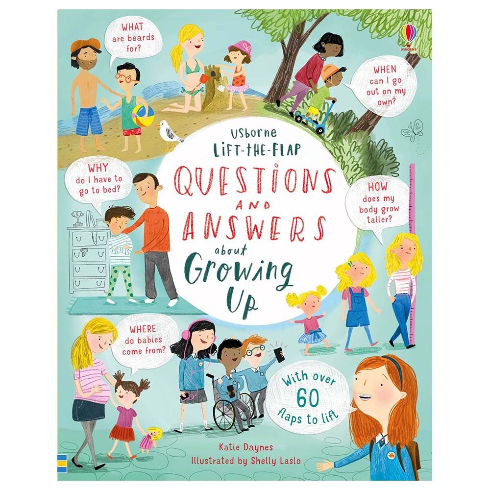 كتب أسبورن-  كتاب بطيات للفتح Lift-The-Flap Questions And Answers About Growing Up