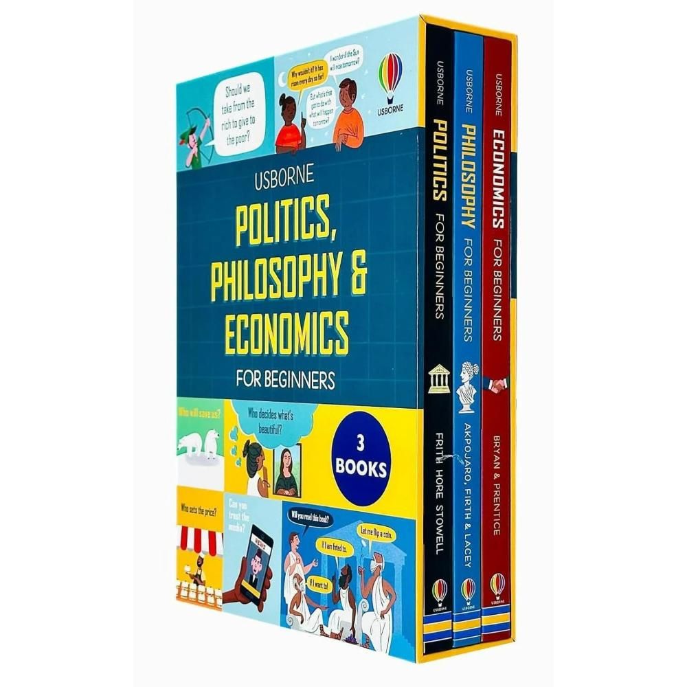 Usborne Books - Politics Philosophy & Economics For Beginners - Pack of 3