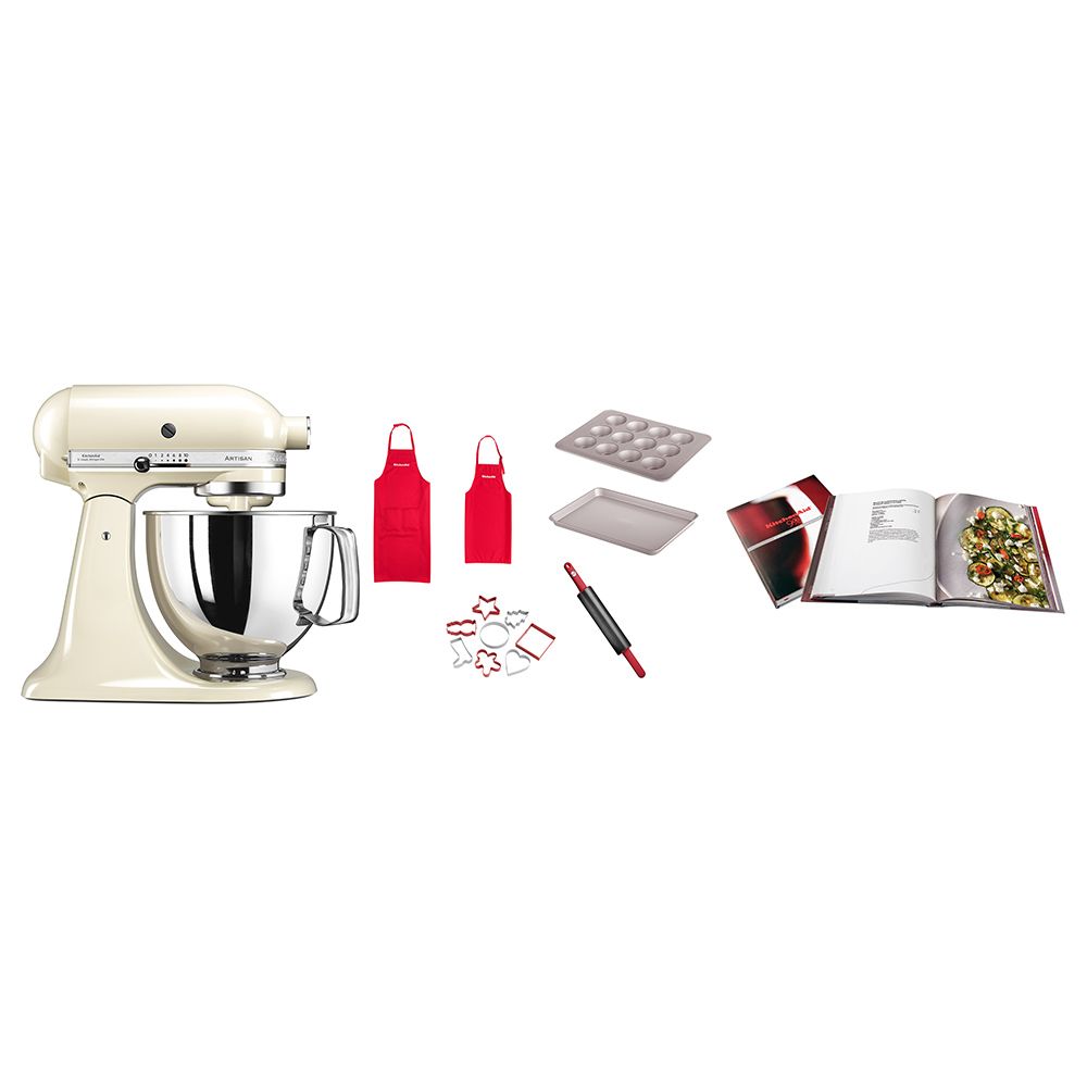 KitchenAid - Stand Mixer 4.8L W/ Cookbook & Family Set - 5KSM125BAC